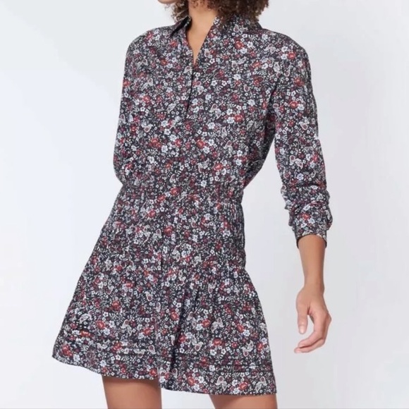 Veronica Beard Rory floral silk crepe de chine dress - Picture 11 of 11